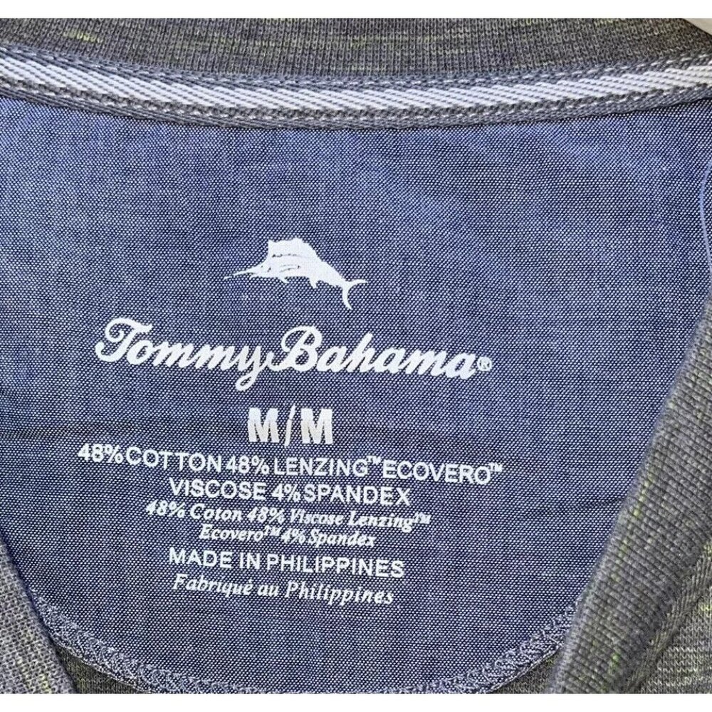 Tommy Bahama Mens Size M Cave Oahu Shores Henley Long Sleeve Tee Shirt - Picture 7 of 8